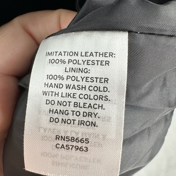 BP + Wildfang Faux Leather Patent Jacket Womens Small Biker Edgy Rock Goth Moto - Picture 5 of 8